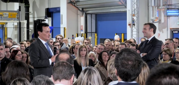 Inauguration usine Dunkerque AstraZeneca - visite président Emmanuel Macron